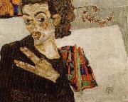 Egon Schiele sjalvportratt oil painting artist